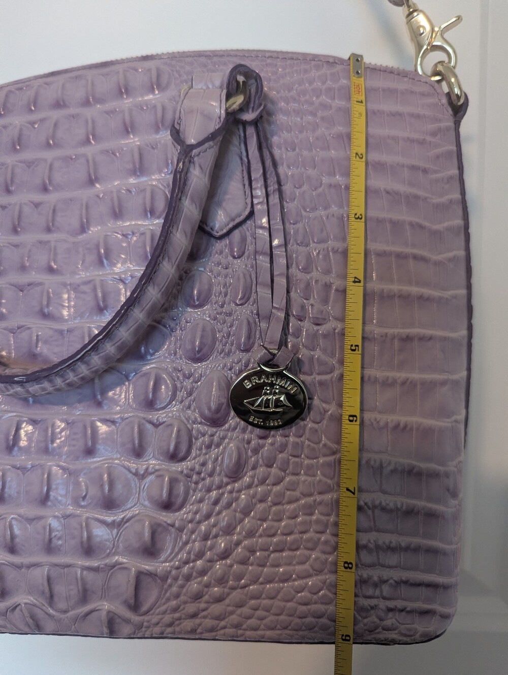 BRAHMIN DUXBURY SATCHEL LAVENDER - Picture 13 of 14